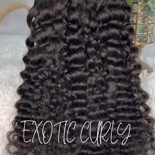 Exotic Curly Bundles