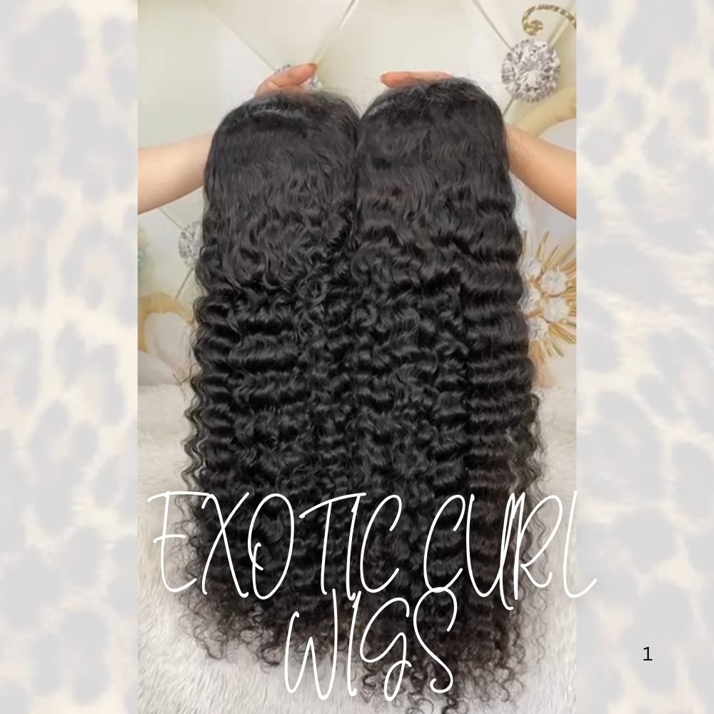 Exotic Curly 13x6 HD Full Frontal Wigs