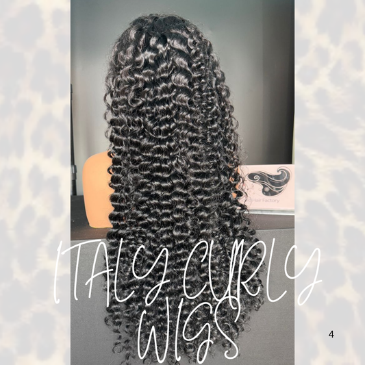 Italian Curly 5x5 HD Closure 180% Wigs