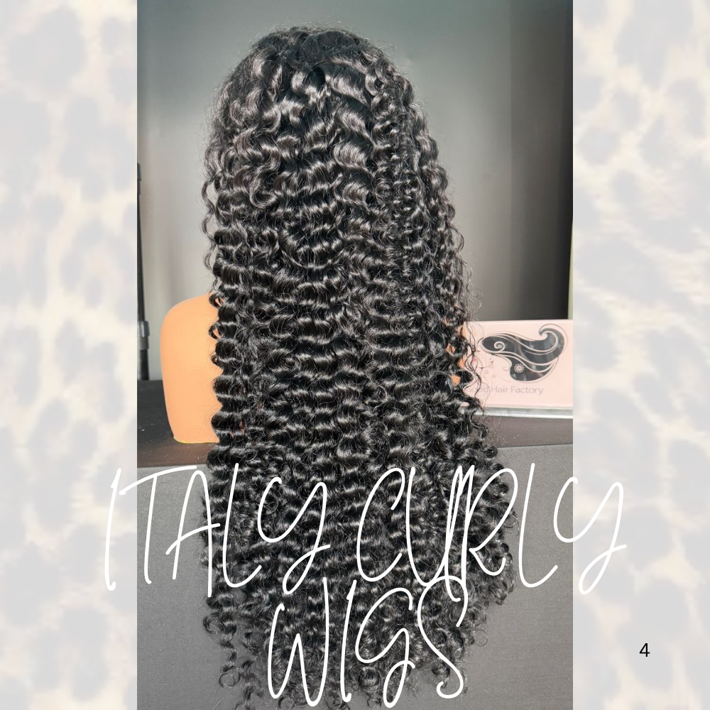 Italian Curly 13x4 HD Full Frontal Wigs